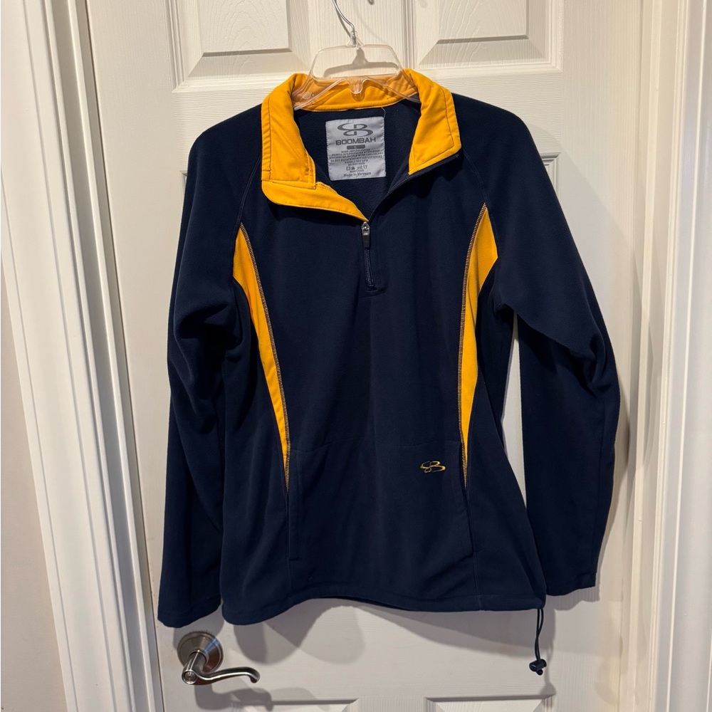NWOT Boombah Blue and Gold Fleece 1/4 Zip Pullover